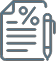 Paper with percentage icon